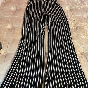 Hollister High-rise Striped Flared Leggings